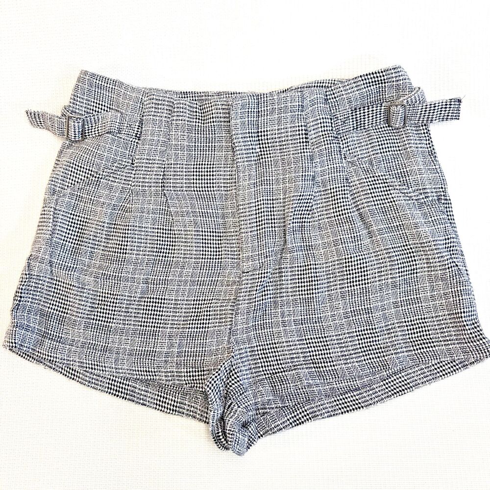 Urban Outfitters BDG High Waist Plaid Shorts Black White Checked - Size 10